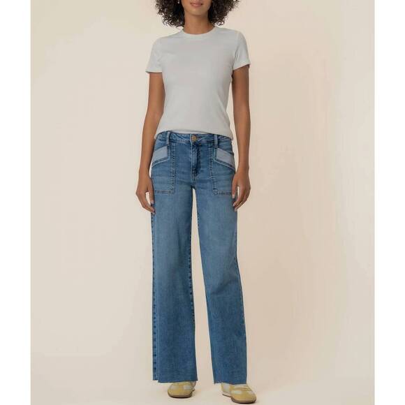 KUT FROM THE KLOTH Denim - NEW KUT FROM THE KLOTH maya front pocket raw hem jeans in success